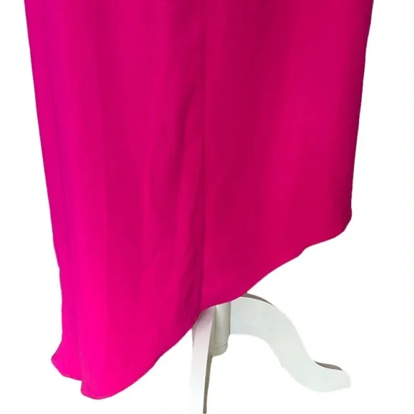Lovers + Friends Claire Very Berry Pink Asymmetrical Bodycon Midi Maxi Dress - L - Picture 11 of 15
